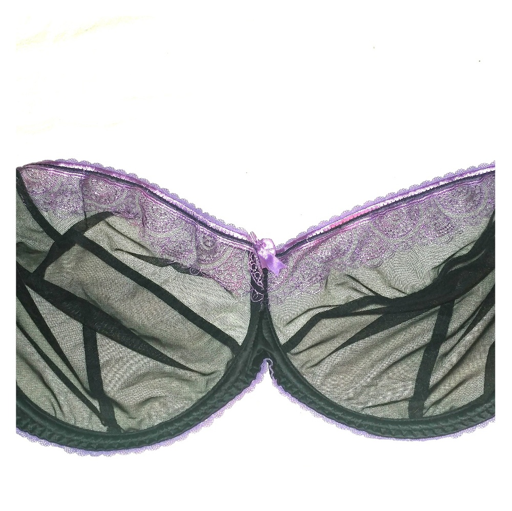 36JJ Curvy Kate Bra (Black and Purple)